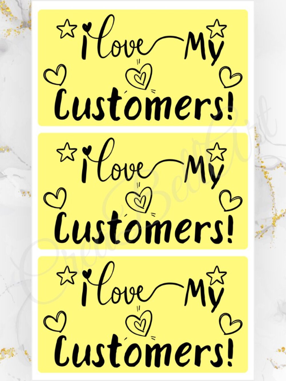 100 Thank you Stickers for Packaging | Small Business Labels
